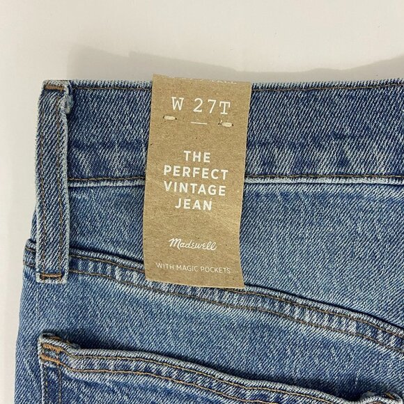 Madewell The Perfect Vintage Jean Women's Size 27 (28 x 31) High Rise Light NWT - Picture 11 of 12